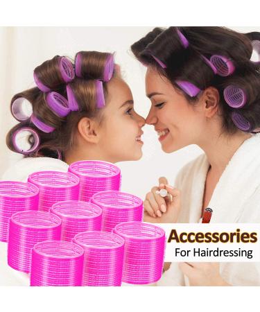 Super Jumbo Hair Rollers 12 Pack - Self Grip Salon Curlers for DIY Curly Hairstyles - Long Hair Curlers Set (Colors Vary) - Buy Online on GoSupps.com