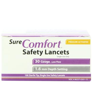 Safety Lancet 30 g 100 Count