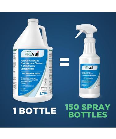 Prevail One-Step Disinfectant Cleaner & Deodorizer Concentrate for Veterinary Use Animal Shelters Pet Foster Homes Kennels Litter Boxes 3.78 Litre/1 Gallon - Buy Online on GoSupps.com