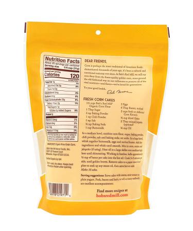Bob's Red Mill Stone Ground Whole Grain Corn Flour 22 oz (Pack of 4) - Buy Online on GoSupps.com