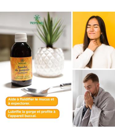Propol-Mel - Organic Propolis Syrup | 250ml | Natural Antiseptic and Anti-inflammatory | For Cough and Mucus in the Throat | Gluten Free | Thins Mucus | Lubricates the Throat - Buy Online on GoSupps.com