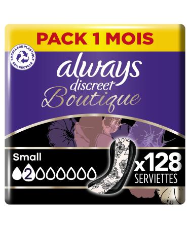 Always Dicreet Boutique Towels for Bladder Wetness Small (Pack of 16) 2 Drops