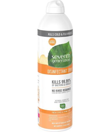 Seventh Generation Disinfectant Spray - Fresh Citrus & Thyme Scent - 13.9 Ounce (Pack of 4) - Buy Online on GoSupps.com