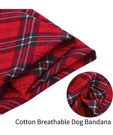 Aring Pet Christmas Dog Bandana | Cute Plaid Cotton Necker for Small to Large Dogs & Cats | Red-Black Check Design - Buy Online on GoSupps.com