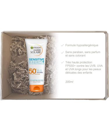 Garnier Ambre Solaire Complete Sun Protection Set - Protective Milk SPF 50+ + Hydrating Aftersun Tanning Enhancer Treatment - Face & Body - Light & Sensitive Skin - 200 ml - Buy Online on GoSupps.com