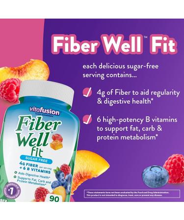 VitaFusion FiberWell Fit Vitamins - 90 Gummies for Digestive Health & Wellness - Buy Online on GoSupps.com