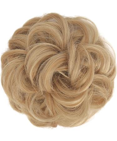 Fine Hair Part with Rubber Band - Curly Hair Extensions & Ponytail Hair Parts for Women & Girls - Honey Blonde & Platinum Blonde - 38g - Buy Online on GoSupps.com