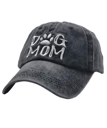 Waldeal Womens Embroidered Washed Baseball Cap Adjustable Dad Hat One Size Fits All Dog Mom Black