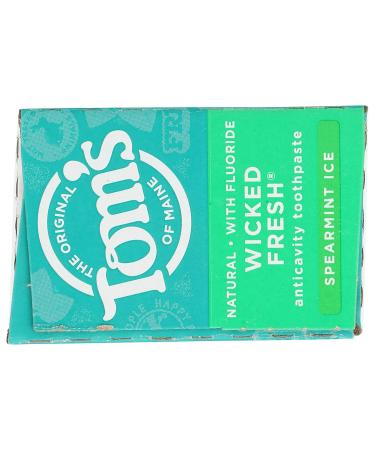 Toms of Maine Wicked Fresh Spearmint Ice AC Toothpaste - 4 OZ | Natural Oral Care for Fresh Breath Worldwide - Buy Online on GoSupps.com