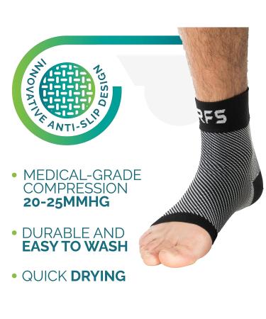 Plantar Fasciitis Compression Socks - Toeless Ankle Sleeve for Men & Women - Night Splint for Arch & Achilles Tendonitis Relief - Buy Online on GoSupps.com