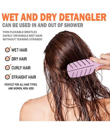 Fiora Naturals Detangler Brush - Bio-Friendly, Ultra-Soft Bristles - For Curly, Straight, Black Hair - Women, Men, Kids - Pink - Buy Online on GoSupps.com