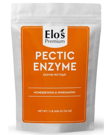 Pectic Enzyme Dry Powder (1lb)| Packed in Canada| Juice Extraction Agent Increase Juice Yields Prevent Pectin Haze| Used for Homebrewing and Winemaking| by Elo s Premium