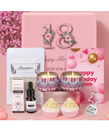 18th Birthday Gifts for Her Pamper Birthday Gifts Sets Hamper for Her Friend Sister Girlfriend Women Self Care Relaxation Spa Relax Bath Gift Birthday Presents for Her
