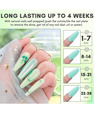 Makartt Green Poly Nail Gel Kit 15ML Gel Nail Builder Kit with Slip Solution Clear Nails Acrylic Gel Nail Kit for Nail Building Nail Extension Kit Dual Forms Base Top Coat All-in-One Gel Nail Starter Kit - Buy Online on GoSupps.com