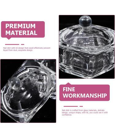 UPKOCH Decor Dappen Dish Nail Liquid Holder Nail Dish Cups with Lids Manicure Nail Dish Cup Nail Dish for Acrylic Nails Acrylic Nail Supplies Nail Art Liquid Holder Glass Accessories - Buy Online on GoSupps.com