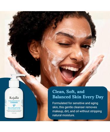 Rejalla - Face Wash for Women - Gentle Hydrating Facial Cleanser with Salicylic Acid Ceramide Glycerin Cucumber & Green Tea - Face Cleanser for Sensitive Dry & Mature Skin Makeup Remover - 4 oz - Buy Online on GoSupps.com