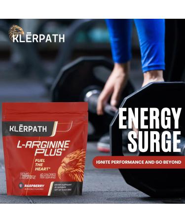 Klerpath L-Arginine Plus Powder with 5110 mg L-Arginine and 1010 mg L-Citrulline - Nitric Oxide Supplement for Blood Flow and Circulation - Raspberry 30 Servings - Buy Online on GoSupps.com