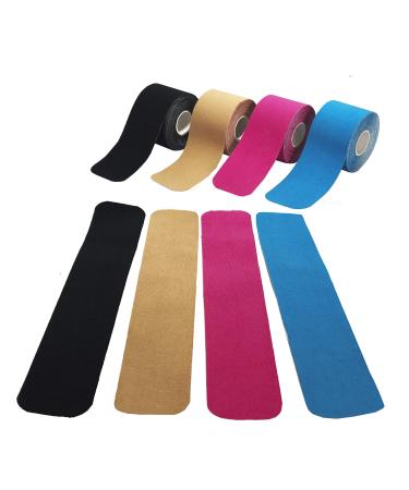 MONZO PRECUT Kinesiology Tape PRE CUT Kinesio Tapes (BLACK)