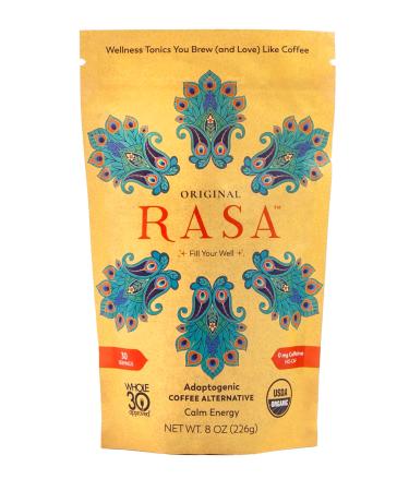 RASA Original  Adaptogenic Mushroom Coffee Alternative | Vegan, Keto, Whole 30, Ayurveda Wellness Tonic with Chaga + Reishi (8 oz. / 30 Servings) 8 Ounce (Pack of 1)