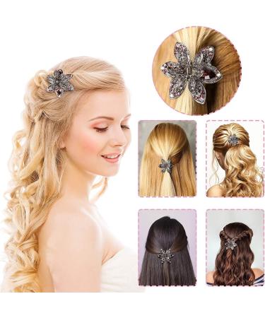 3 stk Mini Retro Crystal Butterflies Hairpins | Slipproof Hair Clips & Claw Clips for Secure Hold - Buy Online on GoSupps.com