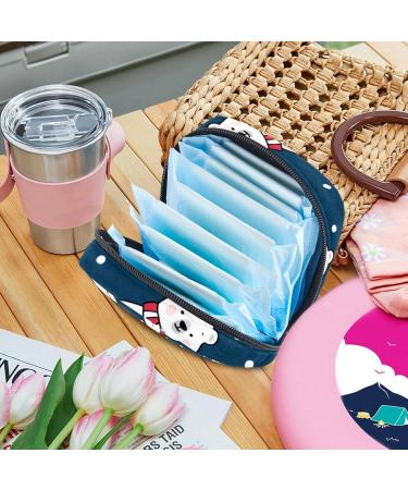 Womens Binding-Up Bags - Winter Bear Patterns | Tampon Storage & Zip Pockets | Multi-Functional Menstrual Bags - Buy Online on GoSupps.com