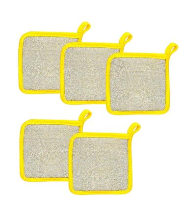 Multipurpose Dishwashing Rags - Double Layer Wipes Dish Cloths Cleaning Rags Sponge Reusable Dish Washing Scrubbers Cleaning Towels Dish Cloth for Kitchen Bathroom