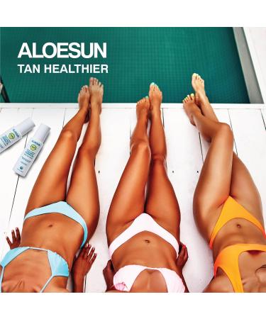 ALOESUN Organic Tanning Travel Size Bundle - Including Organic Coconut Tanning Oil and Beach Bag - Buy Online on GoSupps.com