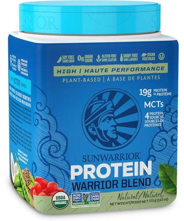Sunwarrior - Warrior Blend Raw Plant-Based Protein Natural 375 g - Buy Online on GoSupps.com
