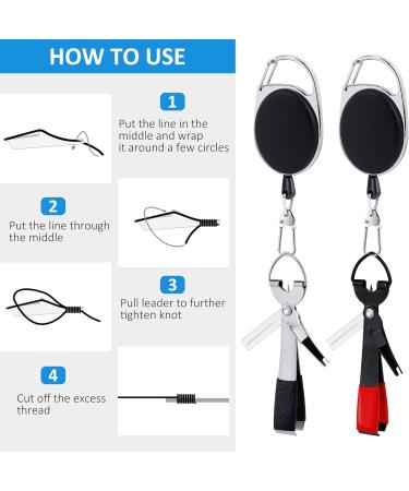 Maoxintek 4-in-1 Fishing Cord Nipper & Knot Tying Tool | Multifunctional Line Clipper with Zinger Retractor | Ideal for Fly Fishing - Buy Online on GoSupps.com
