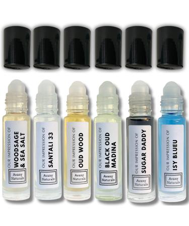 Men Body Oil Cologne - Replicant Perfume Perfume Oil Long Lasting Alt Fragrance Body Oil Gourmand Cologne 6 Pc (Clean Man)