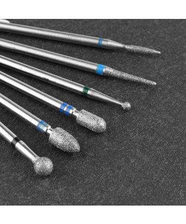 Diamond Nail Head 6PCS Drill Bit Set - Multifunctional Acrylic Nail Tool for Precision Grinding & Peeling | International Shipping - Buy Online on GoSupps.com