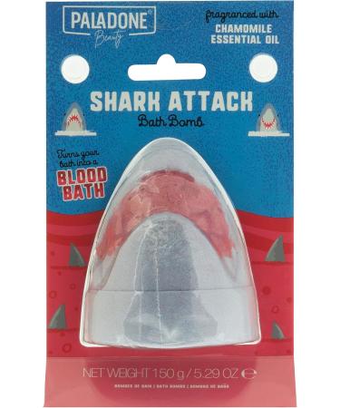 Paladone Shark Attack Blood Bath | Bath Bomb That Dissolves Red | 150g with Chamomile Essential Oil - Buy Online on GoSupps.com
