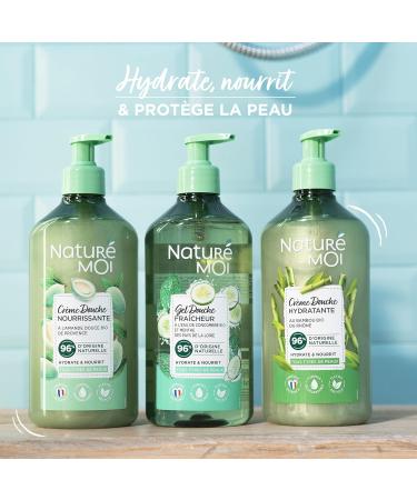HAVEA Group Natur Moi Nourishing shower cream with organic sweet almond from Provence hydrates and cares for normal to dry skin 500 ml produced in France - Buy Online on GoSupps.com