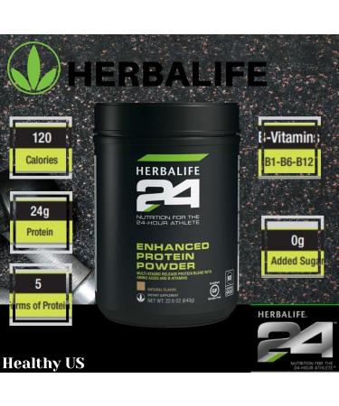 Herbalife 24 Enhanced Protein Powder: Natural Flavor (640 G) for The 24-Hour Athlete Natural Flavor No Artificial Sweetener 0g Added Sugar Gluten-Free - Buy Online on GoSupps.com