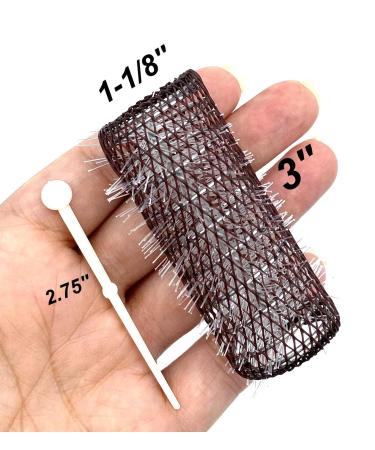 ALAZCO 8 pc Vintage Style X-Large Brush Rollers & Pins - XL Hair Rollers Set (Pack of 8) - Buy Online on GoSupps.com