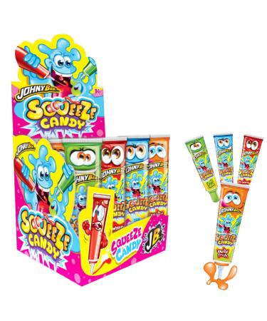JohnyBee XXL Liquid Candy Squeeze Candy JohnyBee Soft Gel Fruit Flavour 12 x 120 g