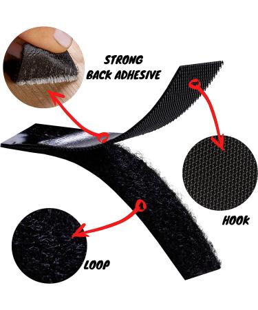 FixZilla 30 Sets Hook and Loop Strips with Adhesive - 1x4 Inch - Strong Back Adhesive Fasteners Tape  Black 30 Sets 1x4 Inch Black - Buy Online on GoSupps.com