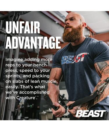 Beast Sports Nutrition Creature - 180 Veg Capsules for Strength & Energy | 5 Creatine Forms, 60 Servings - Buy Online on GoSupps.com