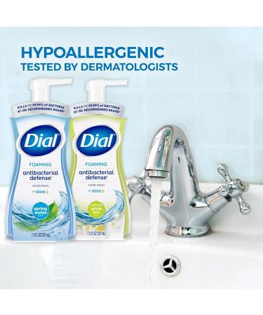 Dial Foaming Hand Wash Variety Pack 5 Pack Hand Soap in Pump Bottles Gentle Moisturizing Aloe Vera Formula White Tea/Spring Water 10 fl oz. Each - Buy Online on GoSupps.com