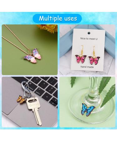 Hicarer 56pc Butterfly Charms - Enamel Pendants for DIY Jewelry Making - Buy Online on GoSupps.com