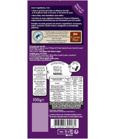 Nestl Les Recettes de L'Atelier - 80% Dark Chocolate Bar Just 3 Ingredients - 100g - Buy Online on GoSupps.com