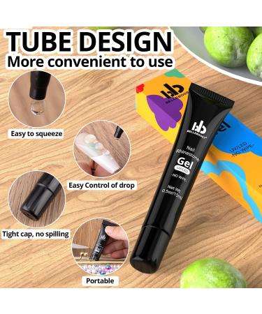 3 PCS 15ml Strong Adhesive Nail Rhinestone Glue Gel for Nail Art - Professional & Home Use (UV/LED Required) - Buy Online on GoSupps.com
