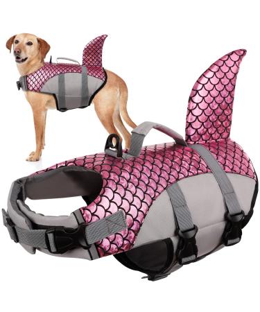 Dog chimming vest swimming aid for dogs for swimming with strong buoyancy and rescue handle.