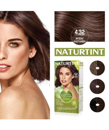 Natureint Ammonia-Free Hair Color 4.32 Intensive Chestnut | 3-Pack (510ml) | High Natural Ingredient Formula - Buy Online on GoSupps.com