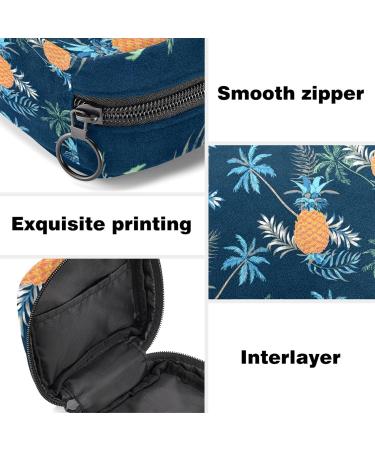 Sanitary Napkin Storage Bag | Period Bag for Women & Teen Girls | Pineapple Leaves Pattern | Menstrual Cup Pouch & Nursing Pad Holder - Multicolor - Buy Online on GoSupps.com