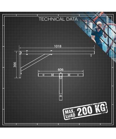 K-Sport Wall Mount Punching Bag Holder - Up to 150kg Sloping Drainage Fits 80-120cm - EU Made Impact Training Bracket - Buy Online on GoSupps.com