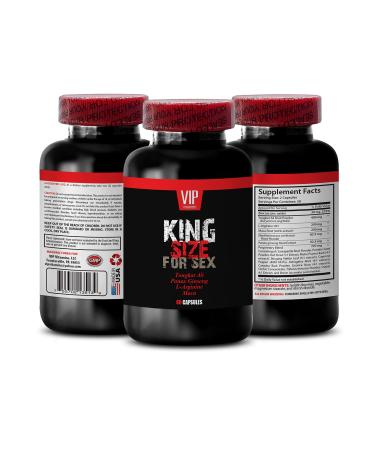 tongkat ali for Men - King Size for Men Complex Formulated with Tongkat Ali L-Arginine Ginseng Maca Root Korean Ginseng Capsules Sarsaparilla Pumpkin  Muira Puama Nettle - 1 Bottle 60 Cap