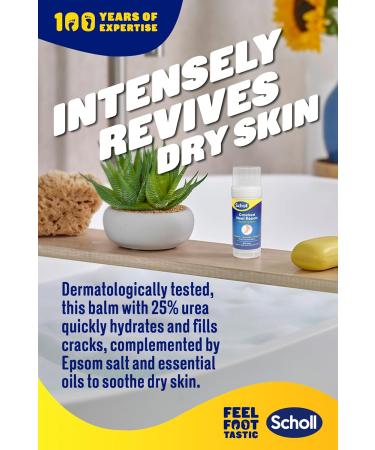 Scholl Severe Cracked Heel Repair Restoring Balm to repair Very Dry and Cracked Heels Intensely Moisturising for Healthy Feet with 25% Urea Epsom Salts and Essential Oils - Buy Online on GoSupps.com