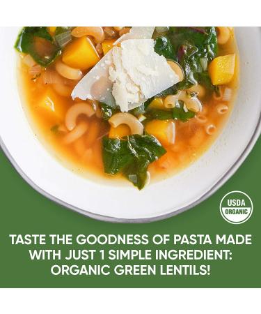 Tolerant Organic Green Lentil Elbows Pasta (8oz x 6) - Gluten-Free, Vegan, Paleo, Plant-Based Protein - Non-GMO, Kosher, Allergen-Free - Buy Online on GoSupps.com
