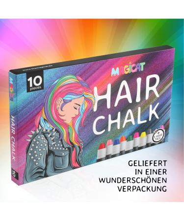 Magicat Premium Hair Cover for Girls | 10 Colors & 5 Hair Ties | Washable Non-Toxic & Fun | Ideal for Creative Play | Grade 1.2 Certified - Buy Online on GoSupps.com